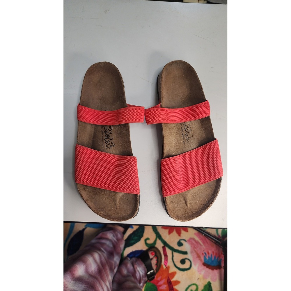 Birki's‎ Slide Sandals Womens  size 10 Red Good
